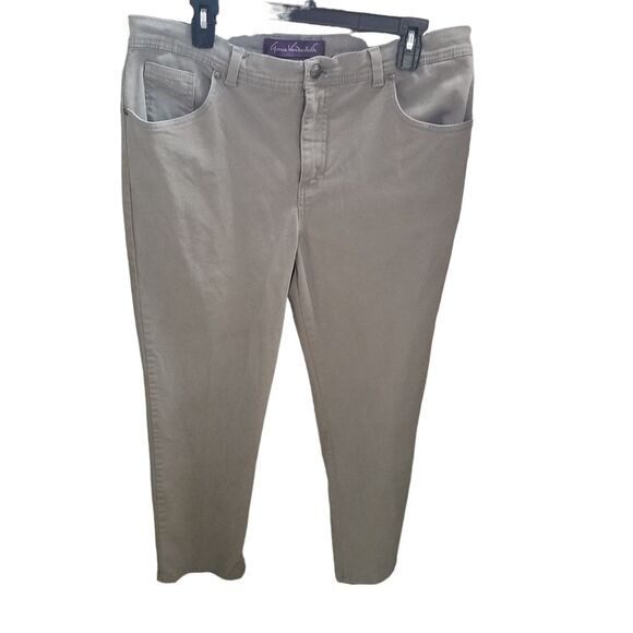 Gloria Vanderbilt Womens Size 11 Gray Solid Straight Leg Jeans - Picture 1 of 9